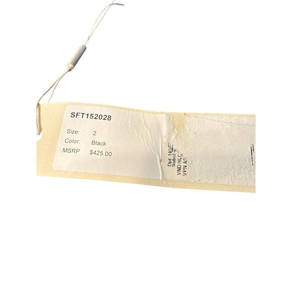 Halston Heritage Fit & Flare Cap Sleeve Black Dress Size 2 MSRP $425 NWT - Picture 8 of 9